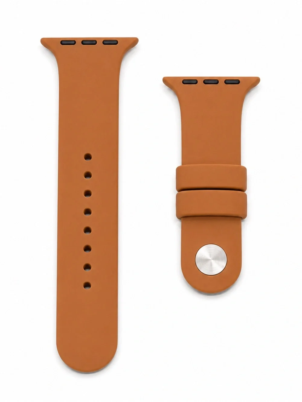Silicone Watch Bands 2-Pack – Caramel & Mocha Brown